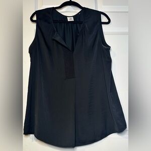 Cabi Snap Blouse Black Sleeveless Style # 5540 L